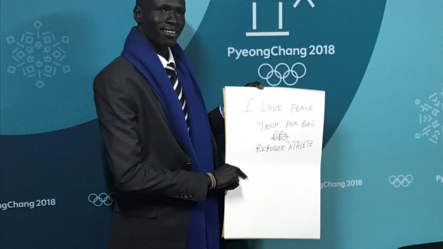 Refugee athlete shares message of peace in South Korea