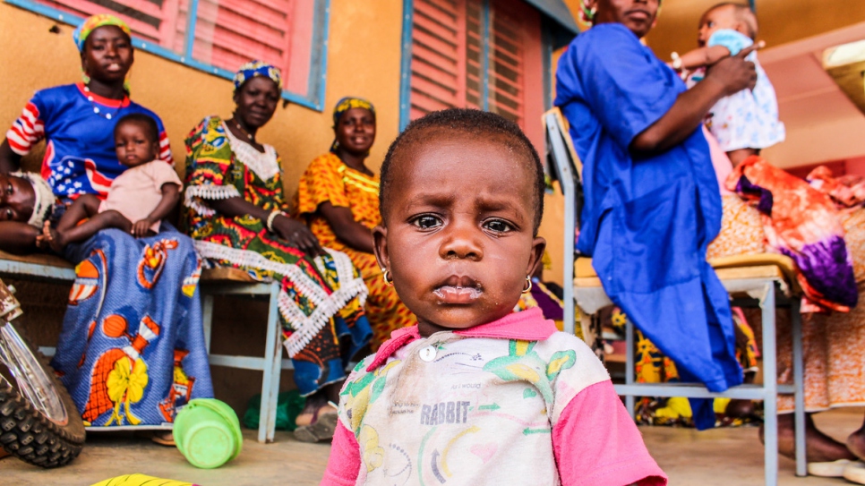 Children undergo health checks in in Goudoubo refugee camp in Burkina Faso, home to more than 10,000 Malian refugees.