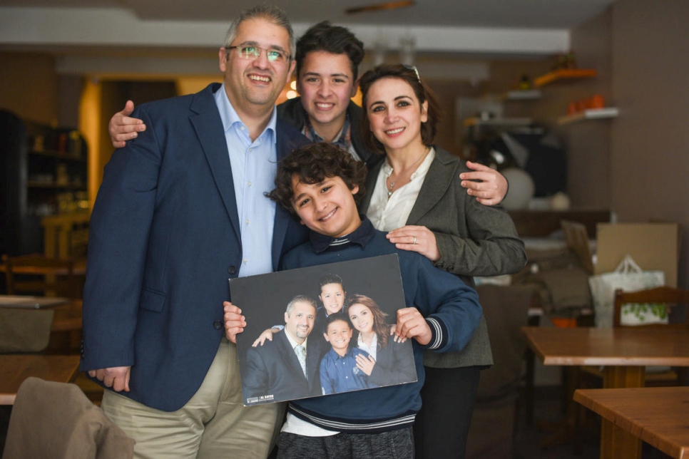 Nabil et sa famille ont fui leur maison de Damas, en Syrie. 