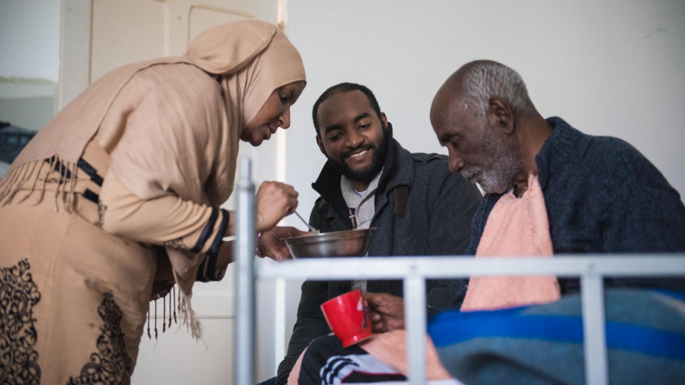 Ali Mohamed Zein est enregistré dans les fichiers du HCR comme étant âgé de 85 ans, bien que personne ne connaisse réellement son âge.