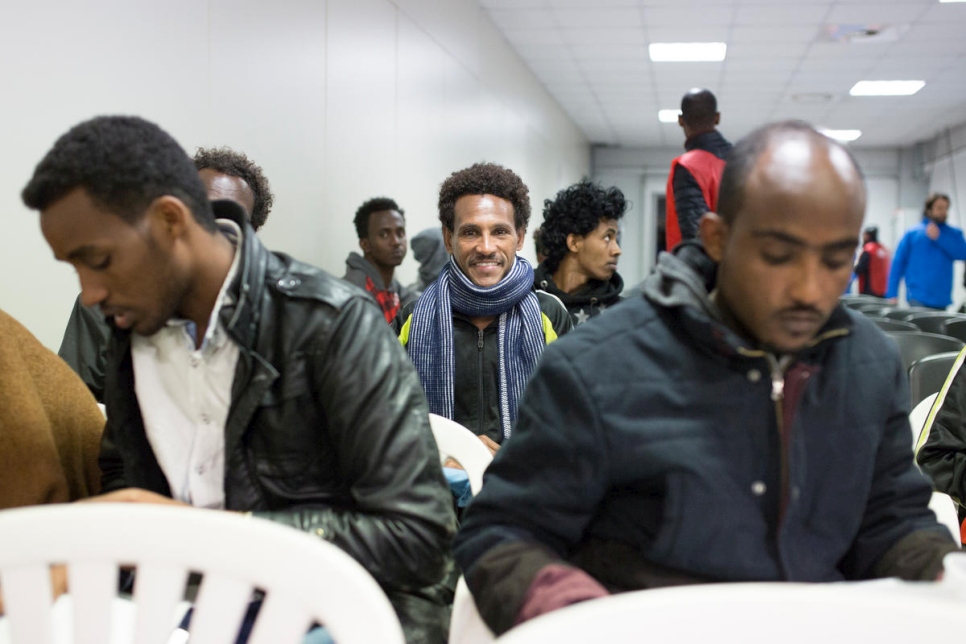 كان أمانويل بين الأشخاص الذين تم إجلاؤهم من ليبيا إلى إيطاليا من قبل المفوضية.