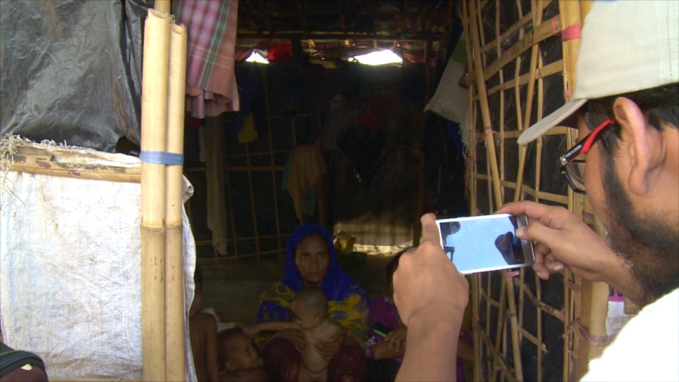 Using innovative technology, UNHCR is counting Rohingya ffamilies to target aid.