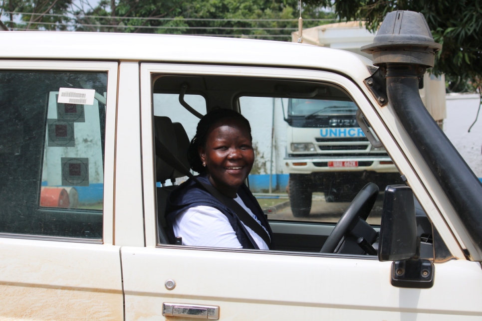 UNHCR driver Vicky Munguriek
