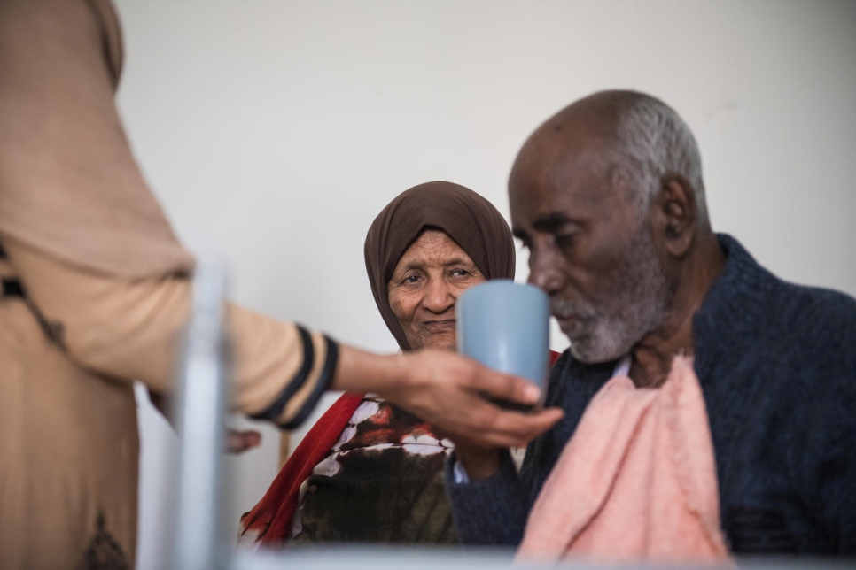 فادومو نور زين، 81 عاماً، وزوجها علي، 85 عاماً، فرا من مقديشو في عام 2008 وأصبحا لاجئَين في سوريا.