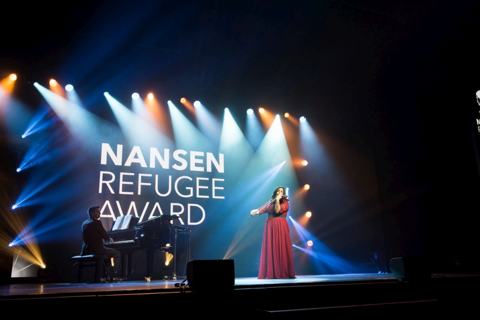 Syrian refugee and accomplished violinist Mariela Shaker performs Meditation Thais by Jules Massenet with Syrian British pianist, Riyad Nicolas.