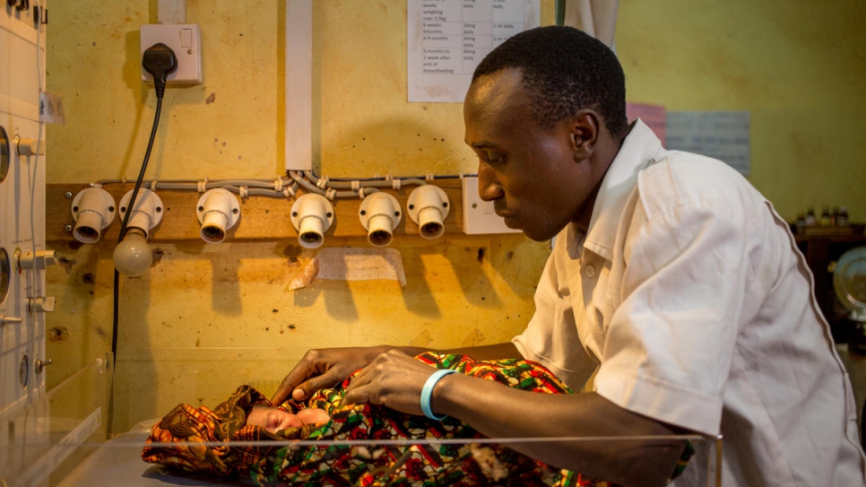 Jackson John has been working as a midwife at the hospital for four months. 