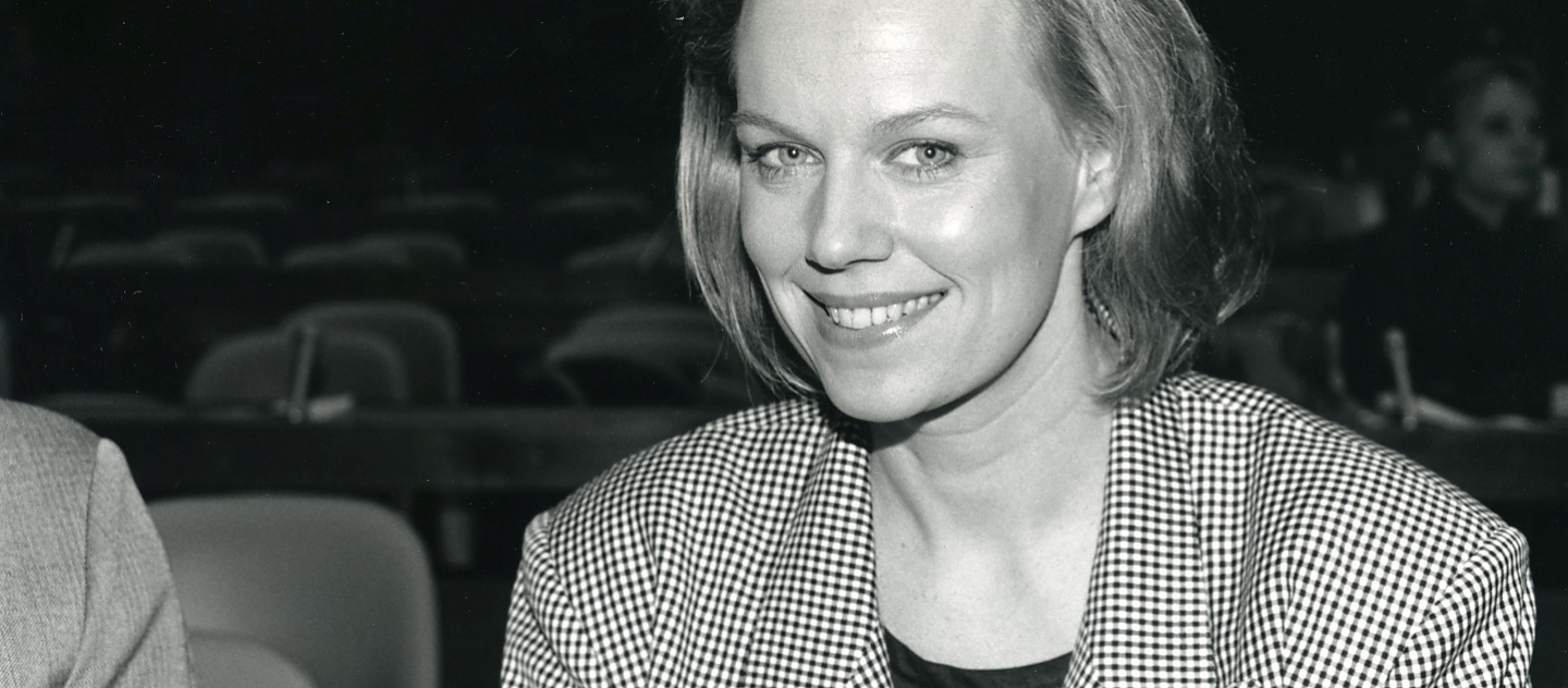 Switzerland/ Geneva/ General/ UNHCR Goodwill Ambassador, Arja Saijonmaa.
/UNHCR/ E. Kmusli/ May 1987