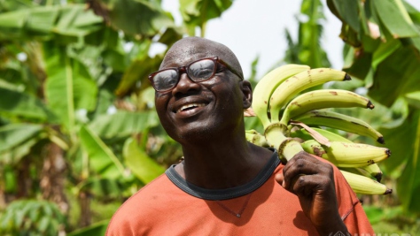 Jacob, 43 ans, est un réfugié ivoirien qui vit avec sa famille au camp d'Ampain au Ghana. Pour faire vivre sa famille, il pratique l'agriculture. Dans l'après-midi, il donne des cours d'anglais et de français. Il travaille également comme interprète bénévole pour le bureau local du HCR. 