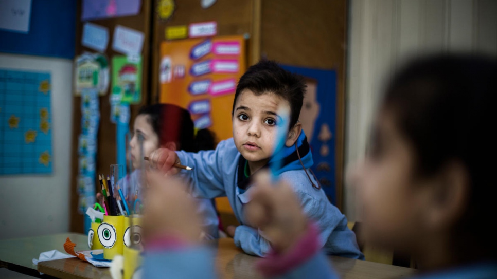 Mohammad attends lessons at the Father Andeweg Institute for the Deaf (FAID) near Beirut, Lebanon.