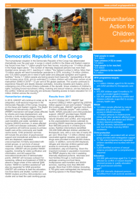 UNICEF: Humanitarian Action for Children 2018 - Democratic Republic of the Congo - Cover preview