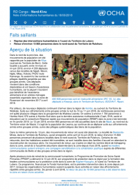 OCHA: RD Congo - Nord-Kivu : Note d’informations humanitaires du 18/06/2018 - Cover preview