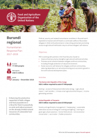 FAO: Burundi - Regional Humanitarian Response Plan 2017–2019 - Cover preview