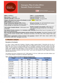 IFRC: Burundi: Floods in Gatumba - Emergency Plan of Action (EPoA) DREF n° MDRBI014 - Cover preview