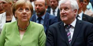 La chancelière allemande, Angela Merkel, et son ministre de l’intérieur, Horst Seehofer, à Berlin, le 20 juin.