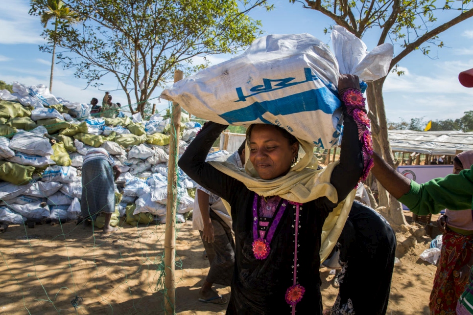Bangladesh. Rohingya refugees receive sustainable cooking fuel