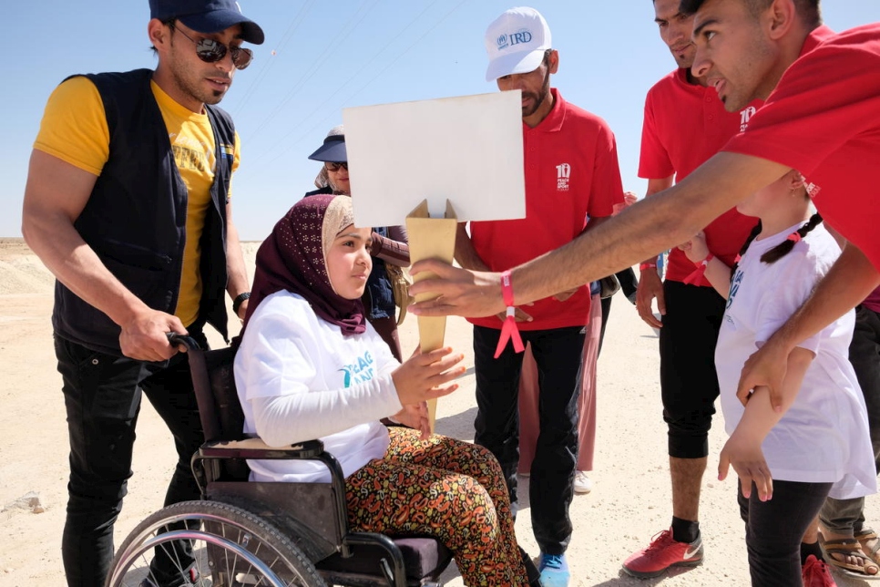 Jordan. The UNHCR \X20WithRefugees solidarity world tour commences with a sports day at Jordan's Za'atari refugee camp