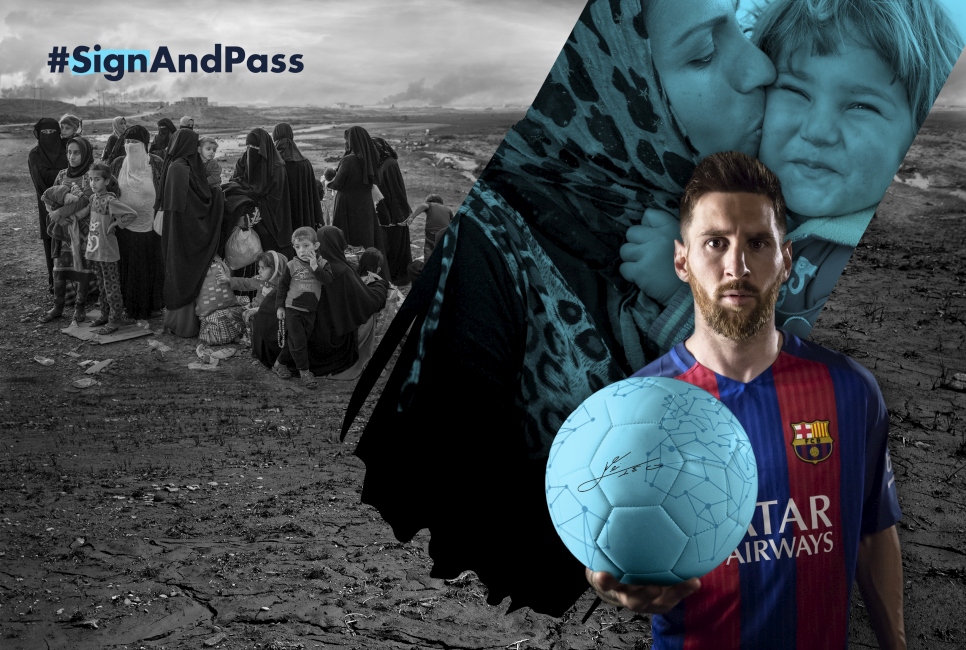 Soccer stars kick off campaign to help refugees