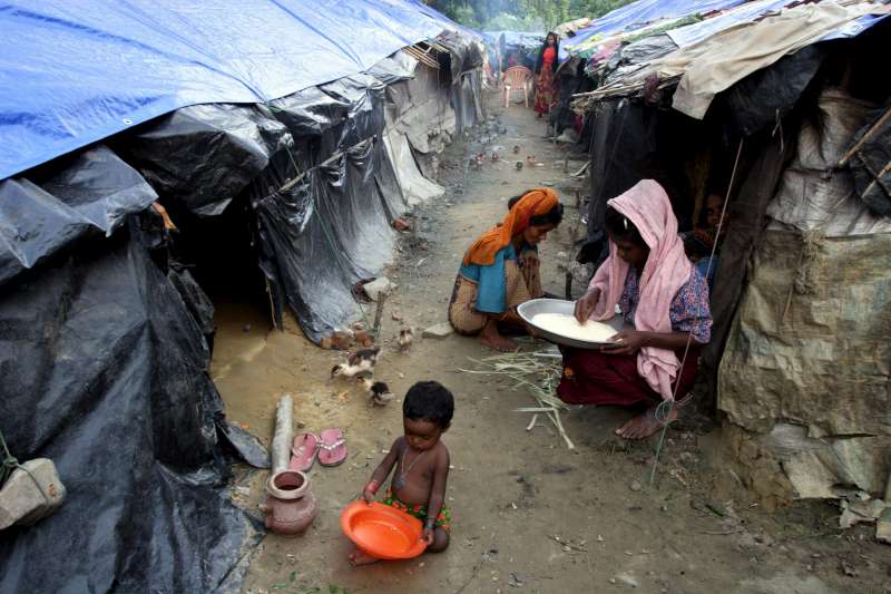 Conditions are tough in Teknaf camp. Movement of refugees is restricted and housing is in need of repair or renewal.