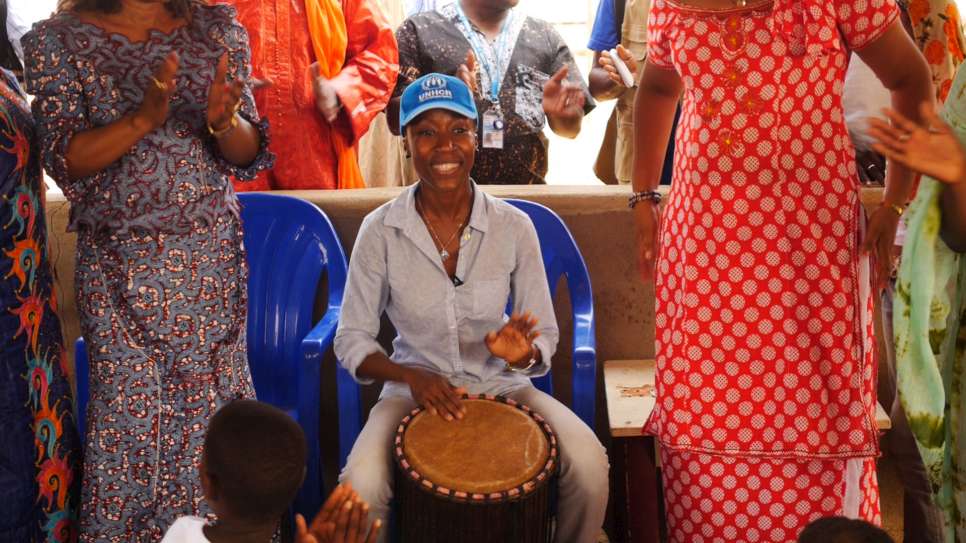 Burkina Faso. Rokia's visit on World Refugee Day 2014.