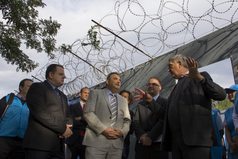 Hungary. High Commissioner Filippo Grandi at Röszke Transit Zone