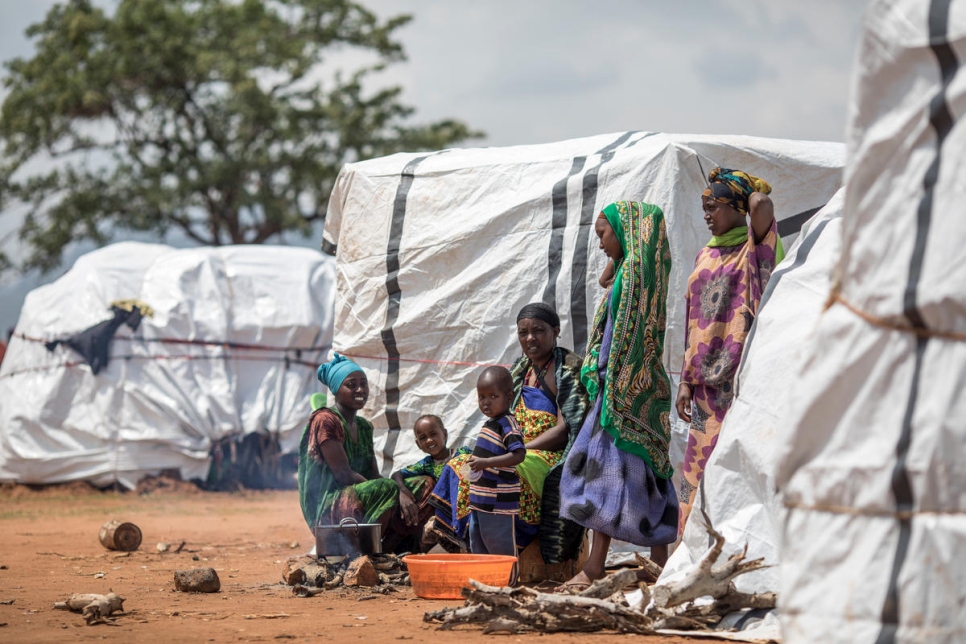 "تركنا كل شيء وراءنا وفررنا فقط بالملابس التي نرتديها الآن". فرت الأم إثيوبية ماليشا، 36 عاماً، من قرية طوقا مع خمسة من أطفالها الستة عندما اندلع العنف في منطقتها، وقد أووا جميعاً في مخيم للاجئين في سولولو، مقاطعة مارسابيت، كينيا.
