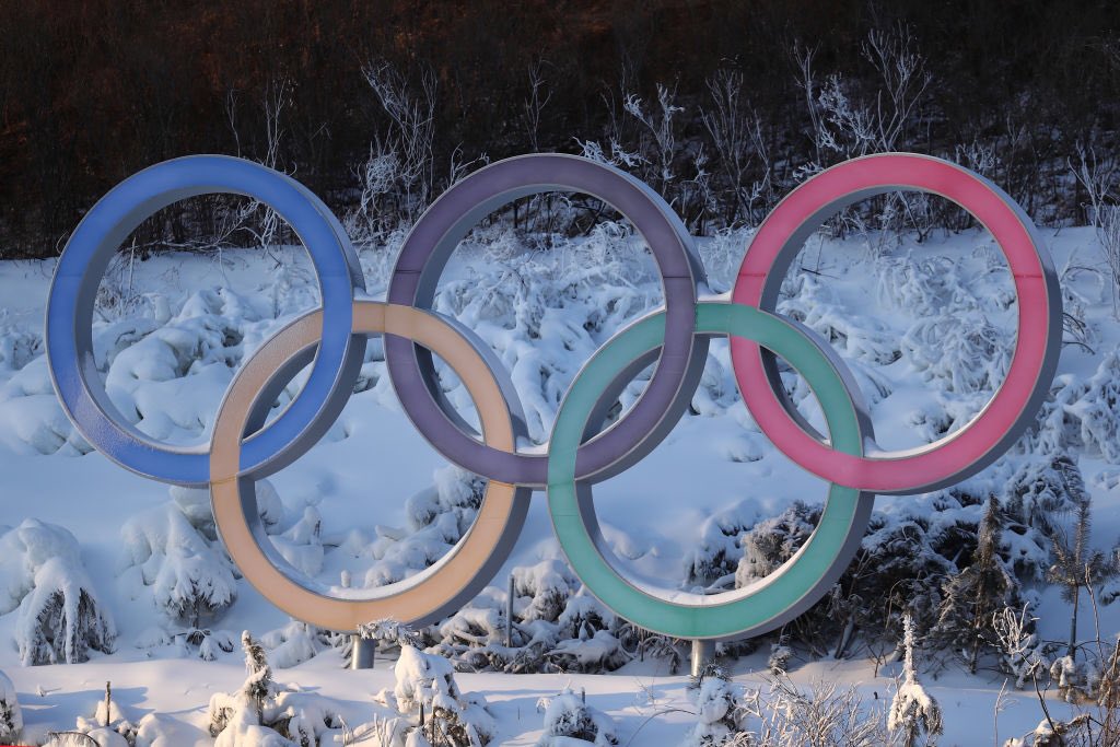 The Olympic rings.