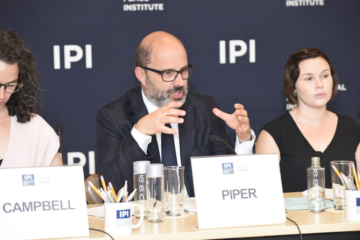 Robert Piper, United Nations Assistant Secretary-General and Director of External Relations and Advocacy, UNDP speaks on an IPI panel about operationalizing sustaining peace.