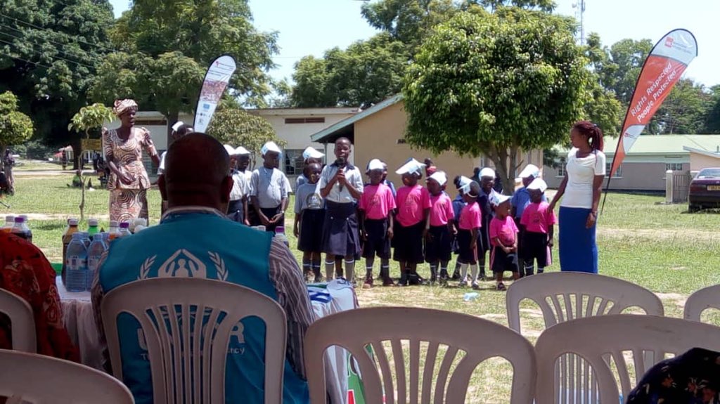 Pupils performing during the celebration of #DayOfAfricanChild.