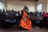 Popular South African actress and model Nomzamo Mbatha visits Kenya in support of refugees