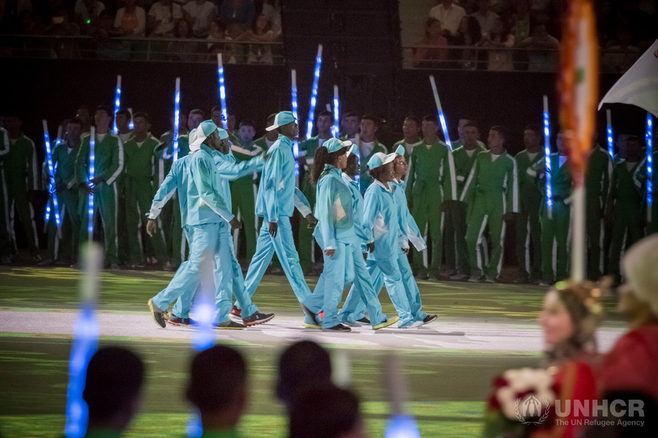 Turkmenistan. Refugee athletes participate in the 2017 Asian Indoor and Martial Arts Games (AIMAG) in Ashgabat