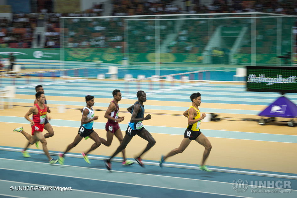 Turkmenistan. Refugee athletes participate in the 2017 Asian Indoor and Martial Arts Games (AIMAG) in Ashgabat