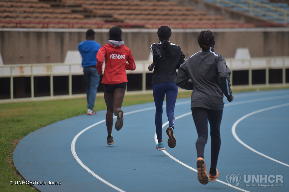 Kenya. The Refugee Olympic Team athletes join the Kenya National Team's training session in Nairobi