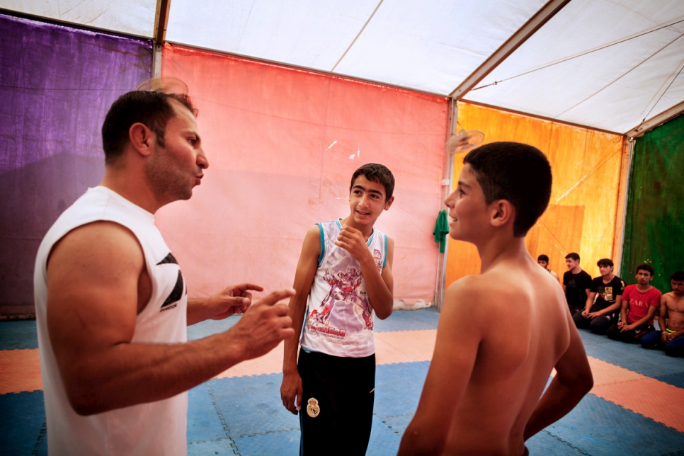 Jordan. Syrian wrestling champ inspires young refugee's dreams