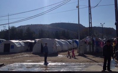 Tented shelters in the Nizip camp