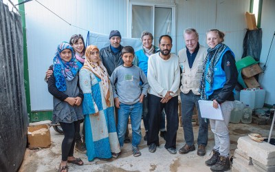 31- Meeting a family who recently arrived in the camp