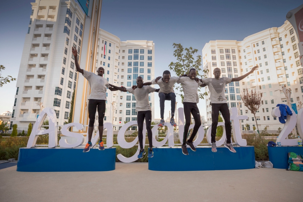 Turkmenistan. Refugee athletes participate in the 2017 Asian Indoor and Martial Arts Games (AIMAG) in Ashgabat