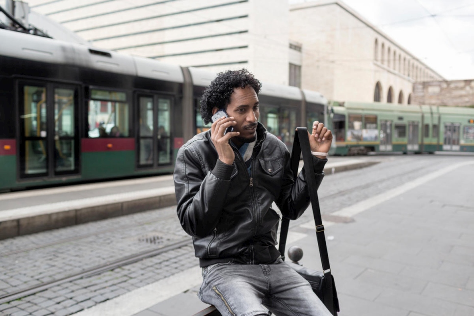 Rome, Italy - A refugee from Israel to Italy.