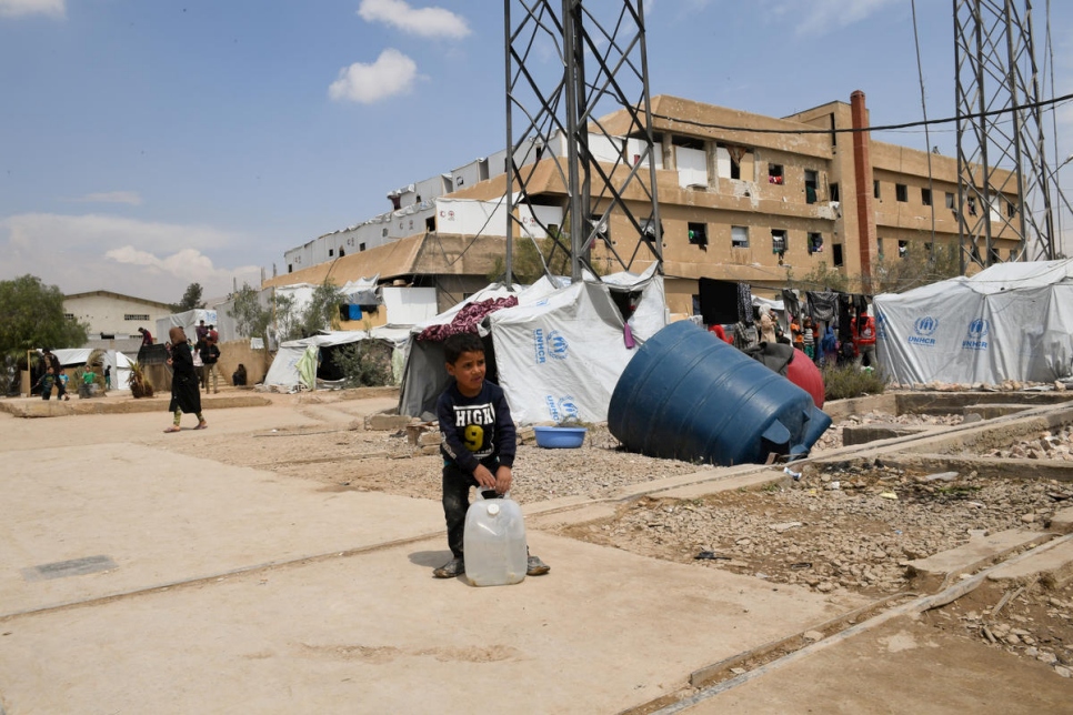 Syria. Displaced residents living in desperate shelter conditions