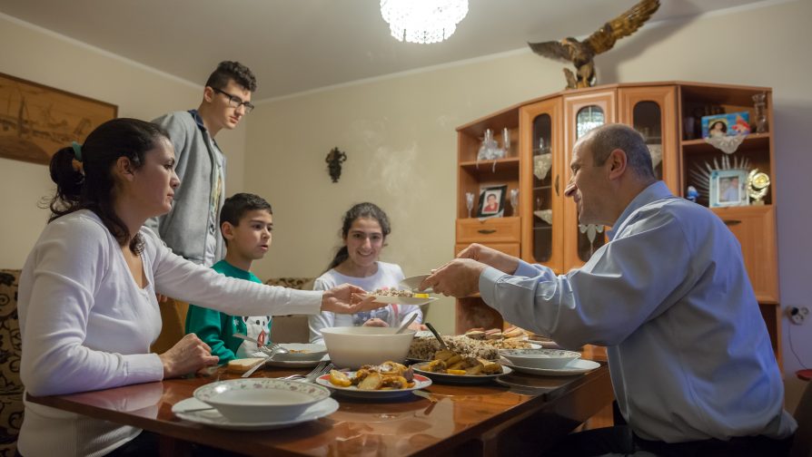 A traditional Syrian dinner in Lithuania