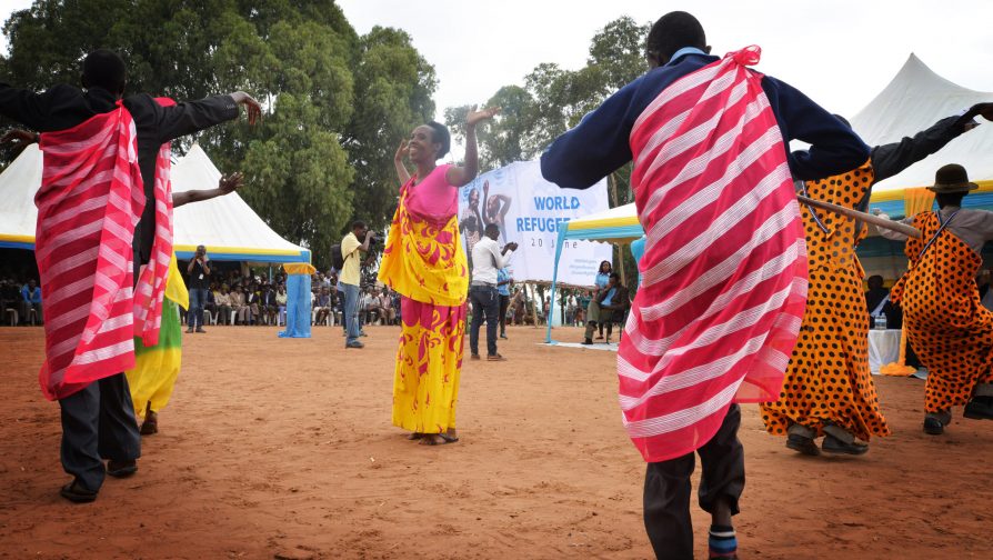 Traditional dance by Congolese refugees with disabilities during the World Refugee Day in Nyabiheke on 20 June. © UNHCR/Gabriel GELIN