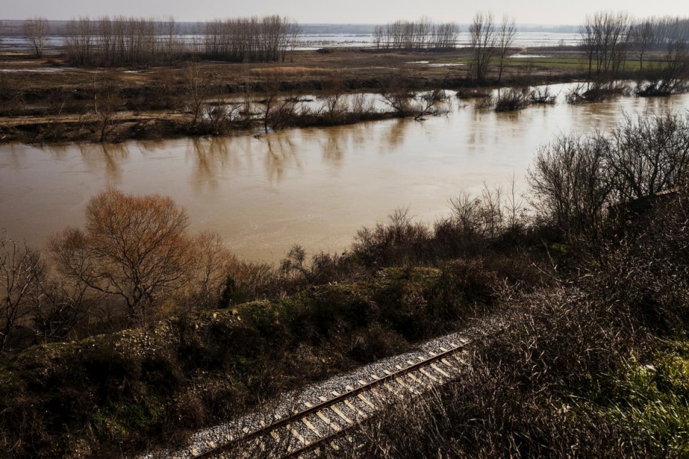 Greece. A family fleeing Syria loses a child, after crossing the river Evros from Turkey in to Greece, and finds support amongst the local community