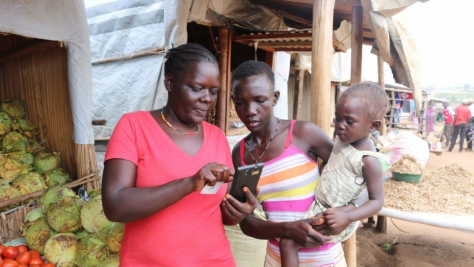 Uganda. CRRF mobile phone connectivity in Bidibidi settlement