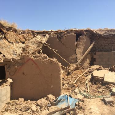 イラク・クルド自治区：ISISとの戦闘後に破壊されたアラブ系住民の家屋