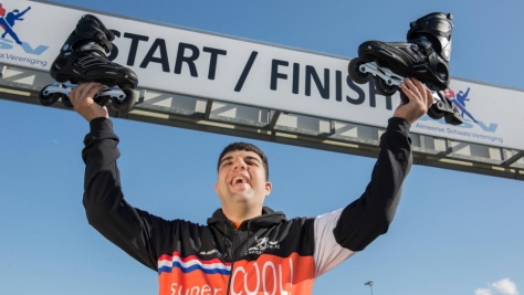 Netherlands. Mina Baghat, 26 yrs old, is a refugee status holder living in the Netherlands. He is a Special Olympics Athlete.