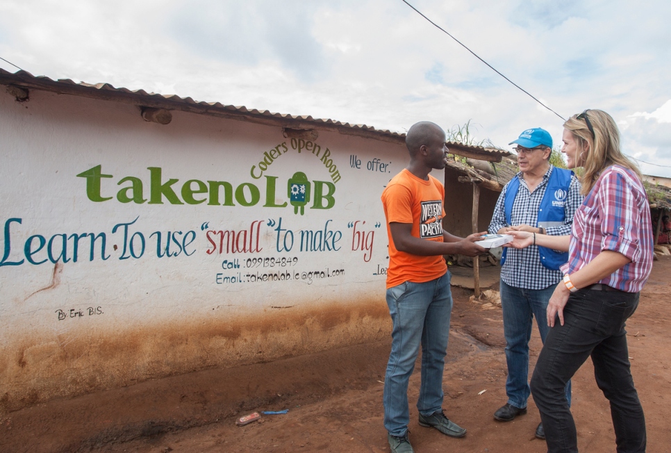 Malawi. Microsoft connectivity Project in Dzaleka Refugee Camp