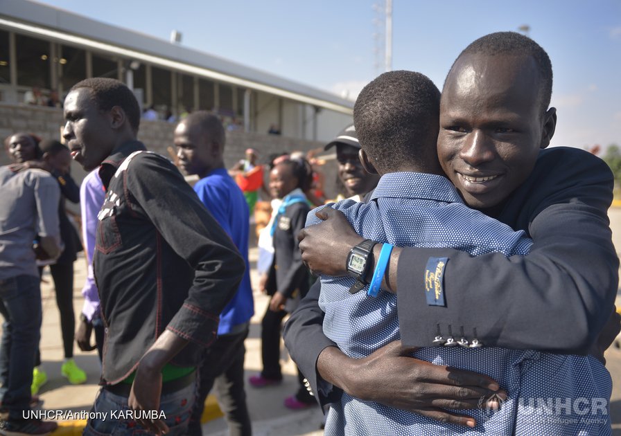 Hero’s welcome as refugee Olympians land in Kenya