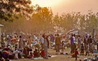 Refugees from South Sudan arrive early this year at a reception centre in Adjumani district, like the one Peter had reached a few months earlier. © UNHCR/F.Noy