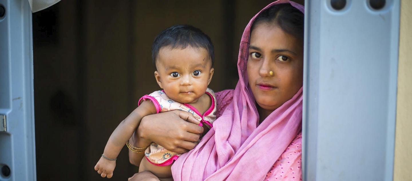 Bangladesh. New arrivals at UNHCR Transit Centre