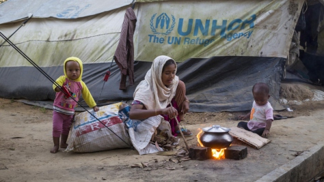 Bangladesh. New arrivals at UNHCR Transit Centre