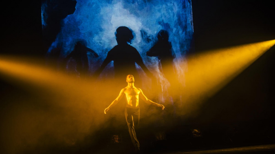 Ahmad Joudeh, Syrian dancer and choreographer, performs at this year's Nansen Award ceremony.